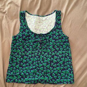 Anthropologie Racer Back Heart Design Cropped Tank